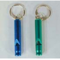 Metallic Round Whistle Key Chain